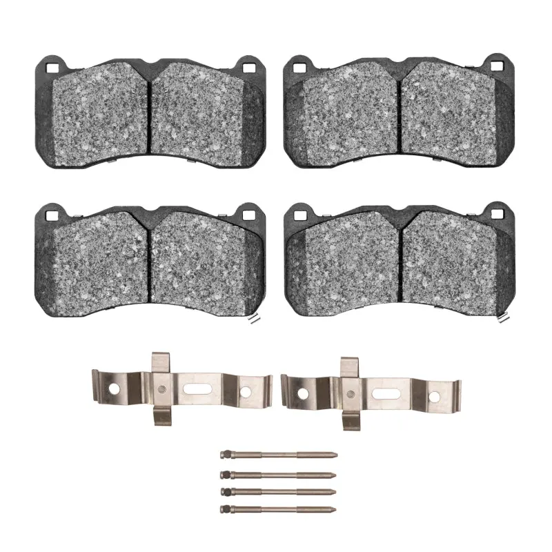 R1 13-14 Ford Mustang Front Semi Met Pads & Hardware Kit 1