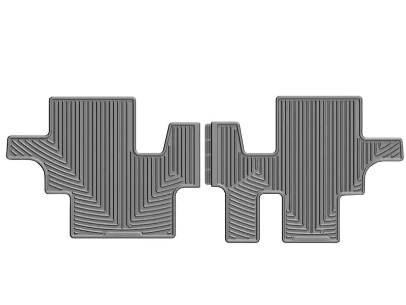 Weathertech Rear Floor Mats – Rubber Construction, Grey, For 2013+ Mercedes-Benz Gl-Class 1