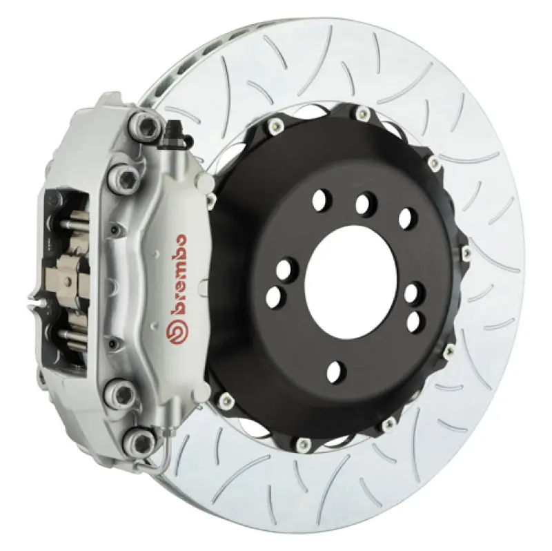 Brembo Gt Big Brake Kit – Rear, 4-Piston Calipers With 345X28Mm Two-Piece Slotted Rotors For 2008–2009 Pontiac G8 – Silver Finish 1