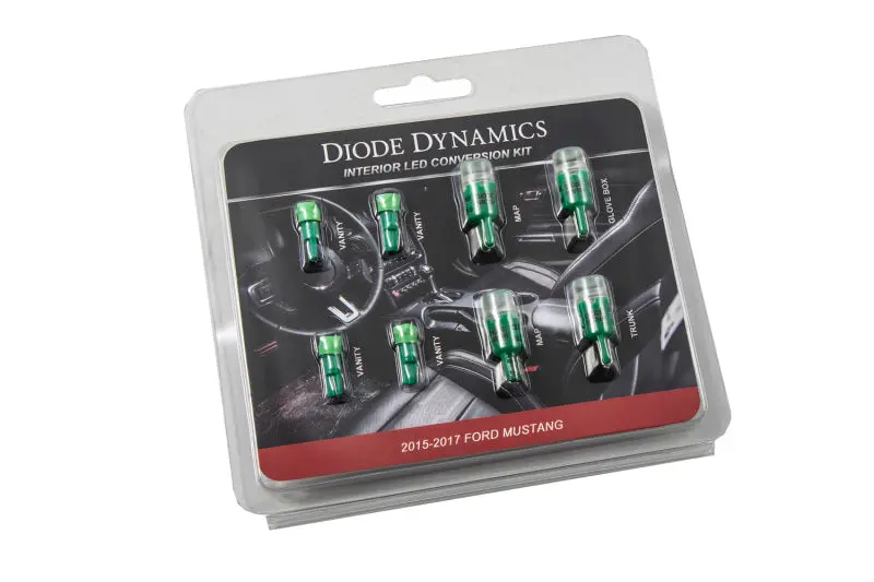 Diode Dynamics Interior Lighting Kit – Green Accent Lights For 2015–2017 Ford Mustang 1