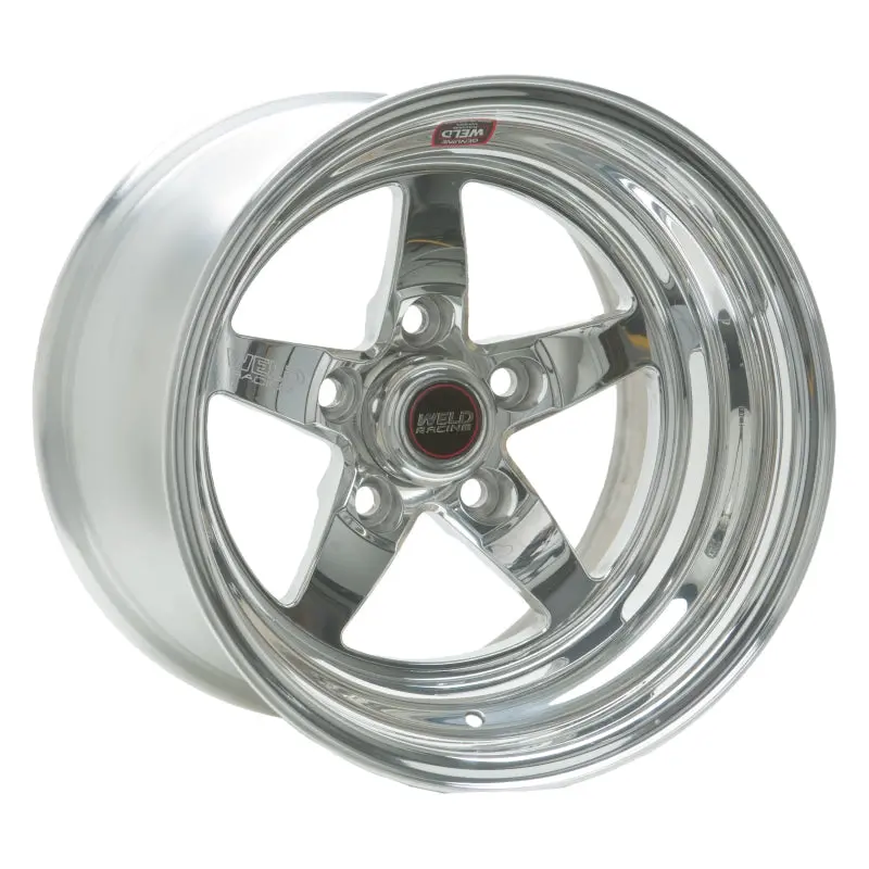 Weld S71 Polished Aluminum Wheel – 15X6In, 5X4.75 Bolt Pattern, 3.5In Backspace (Medium Pad, Non-Beadlock) 1