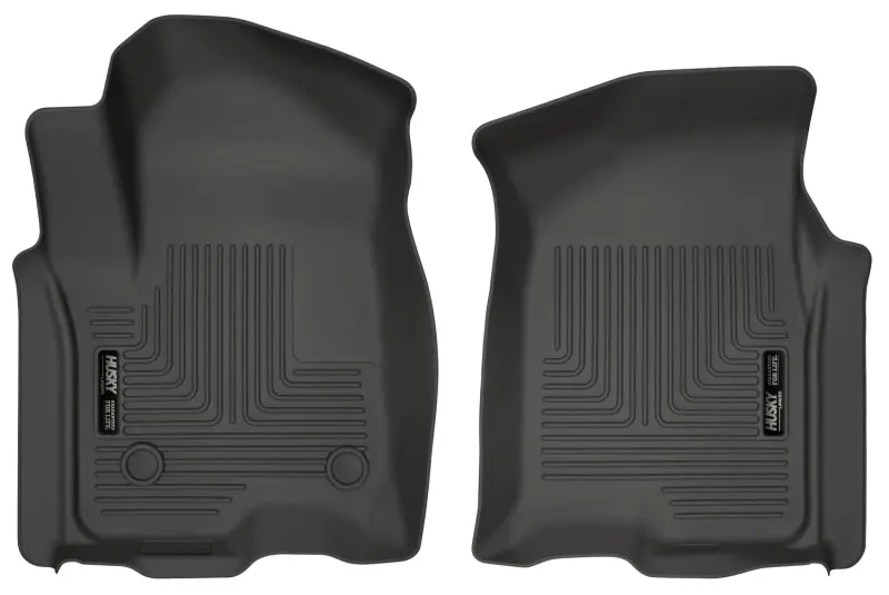 Husky Liners Weatherbeater Front Floor Mats For 2019 Chevrolet Silverado 1500 Crew Cab – Black 1