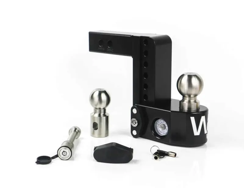 Weigh Safe Adjustable Drop Hitch With Built-In Scale – 6" Drop, 2" Shank, 8,000 Lb Gtw / 12,500 Lb Wt Rating, Black Cerakote Coating 1