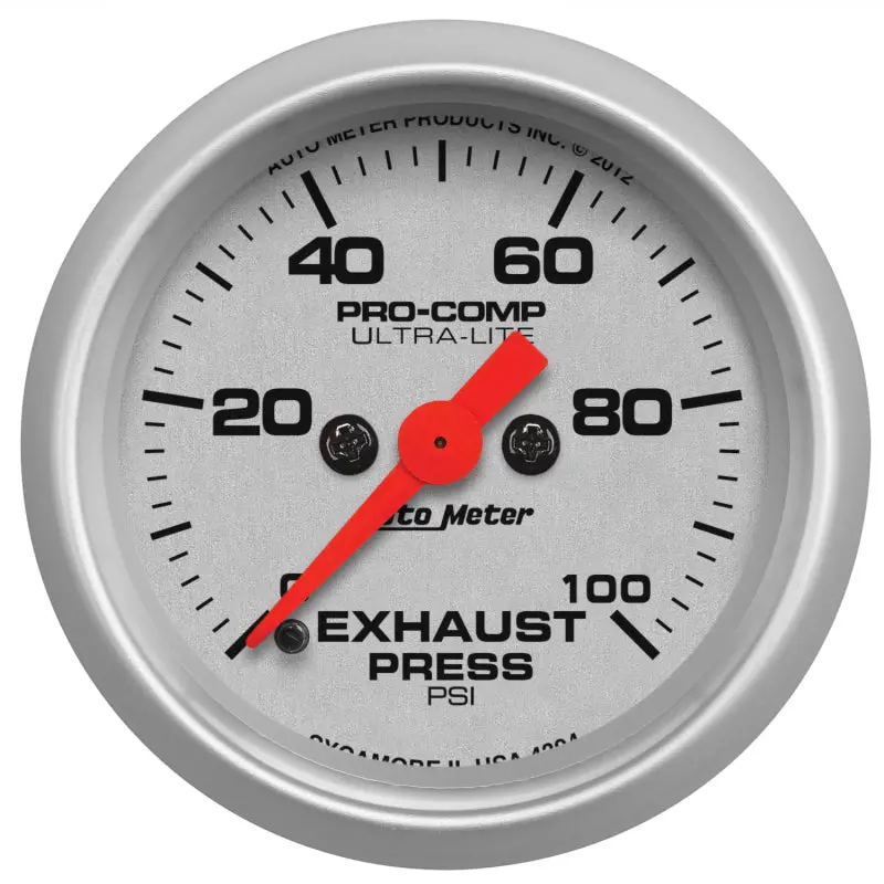 Autometer Ultra-Lite Digital Exhaust Pressure Gauge – 2-1/16", 100 Psi Range, Stepper Motor Display 1
