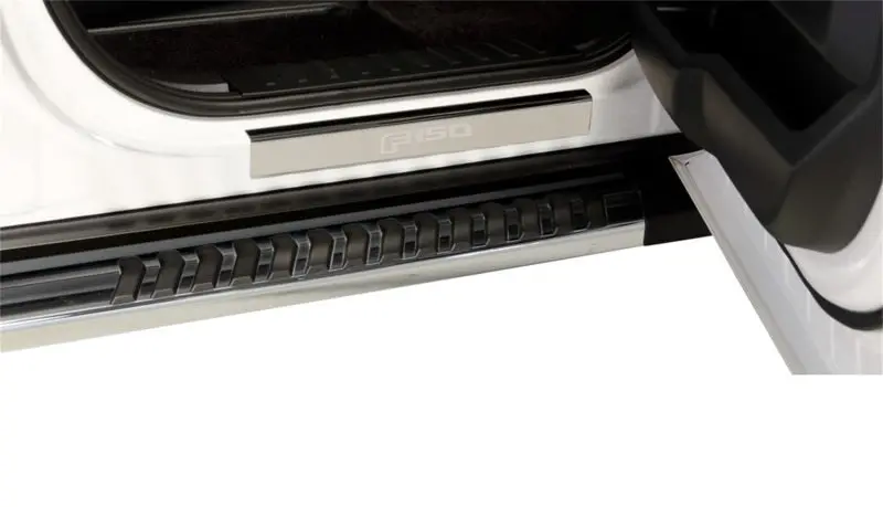 Putco Stainless Steel Door Sill Protectors – 4-Piece, Etched Design For 2015–2020 Ford F-150 1