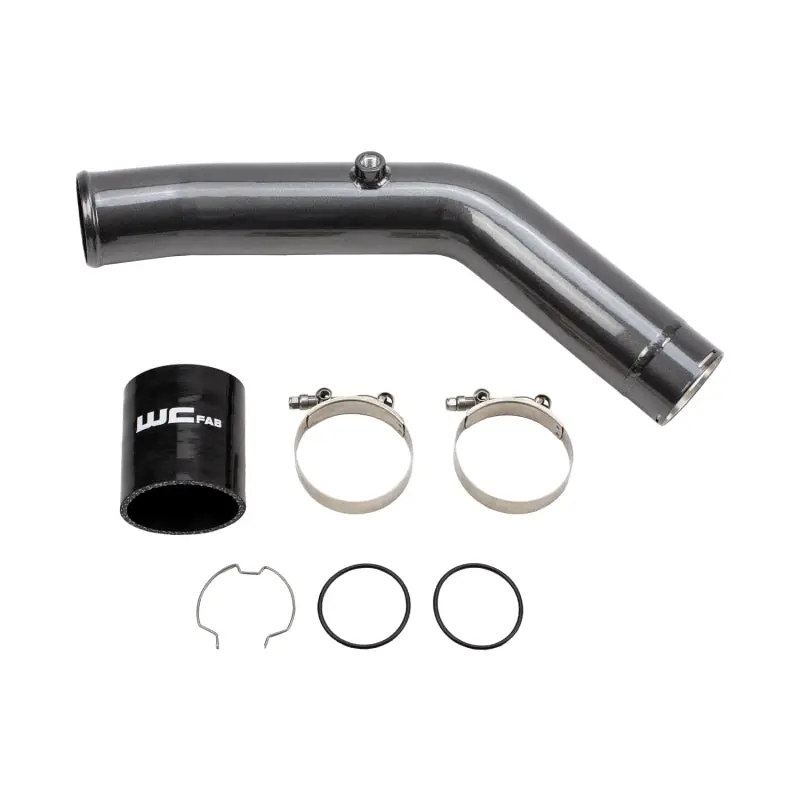 Wehrli Hot-Side Intercooler Pipe Kit For 2023–2024 Ford 6.7L Power Stroke Ho – 3In Diameter, Chevy Orange Finish 1