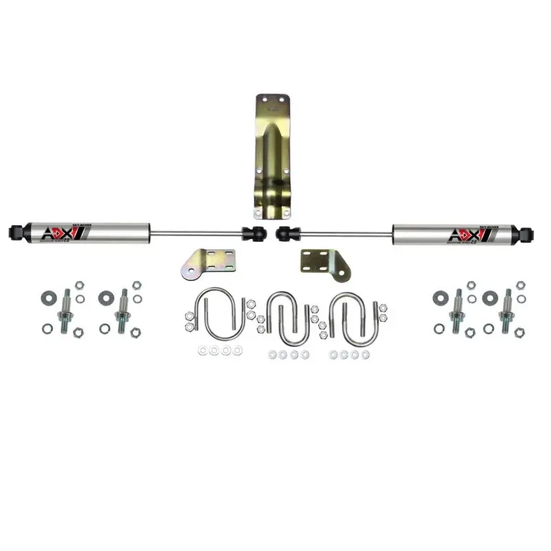 Skyjacker Adx Dual Steering Stabilizer Kit – Polished Aluminum, Fits 1998–2002 Dodge Ram 2500/3500 1