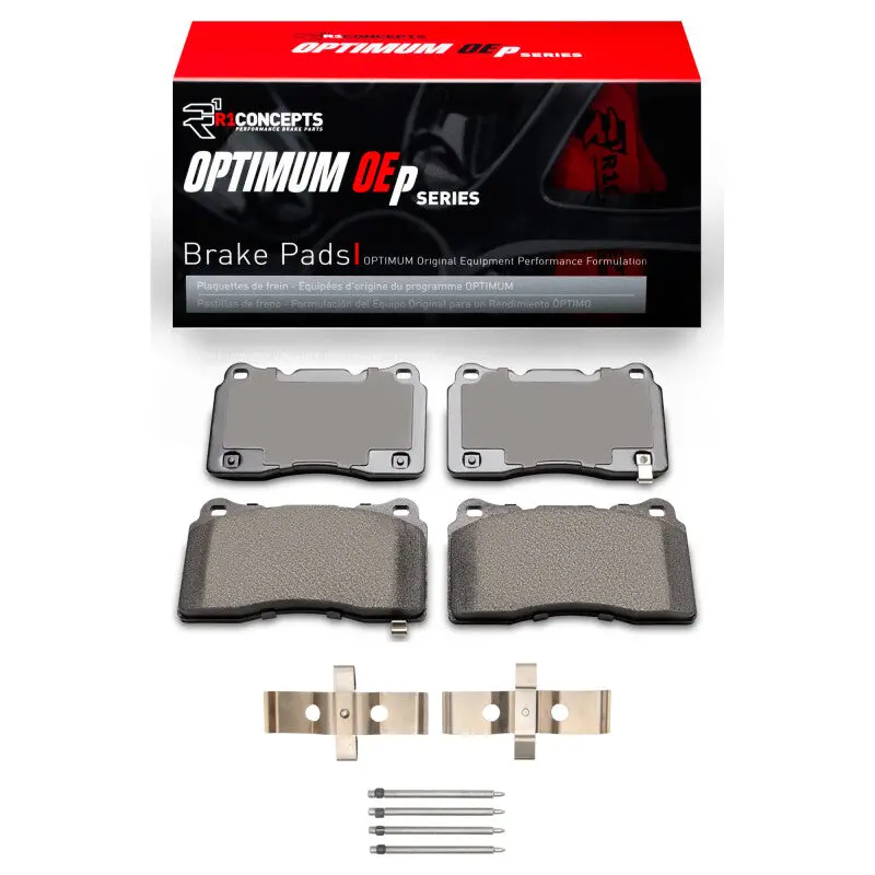 R1 Optimum Oe Front Brake Pad & Hardware Kit For 2014–2017 Dodge Viper 1