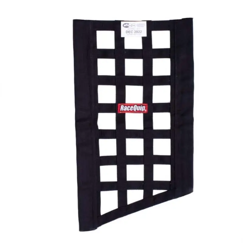 Racequip Sfi 27.1-Certified Funny Car Window Net – Black Ribbon Style (22”H × 18”H × 12”W) 1